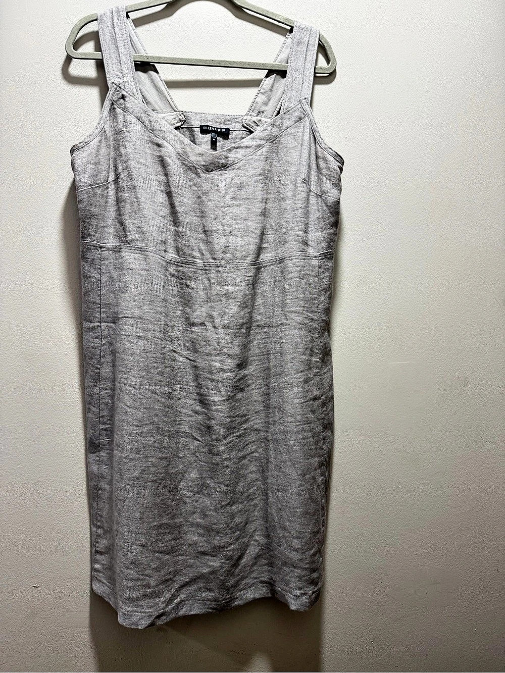 Eileen Fisher Gray Sleeveless Midi Dress Size XL
